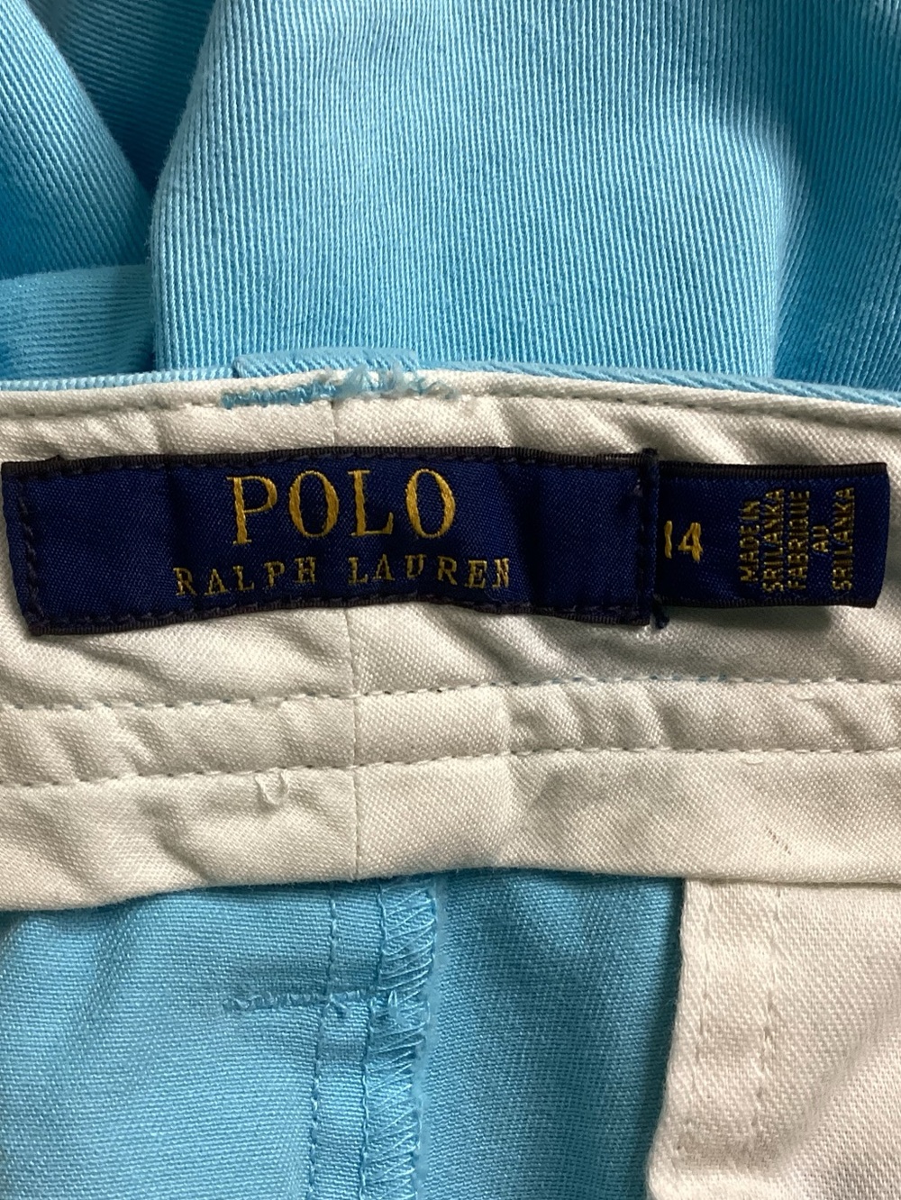 Polo Ralph Lauren Cotton Chino Shorts in Vibrant Turquoise Blue 14 - Picture 7 of 8